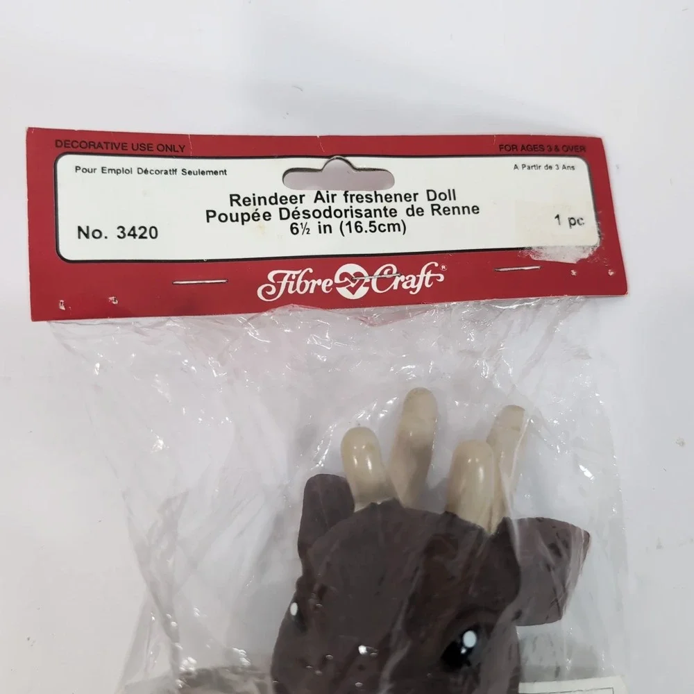 Rudolph Reindeer Fibre Craft Air Freshener Doll 3420 Christmas Holiday W/Instru